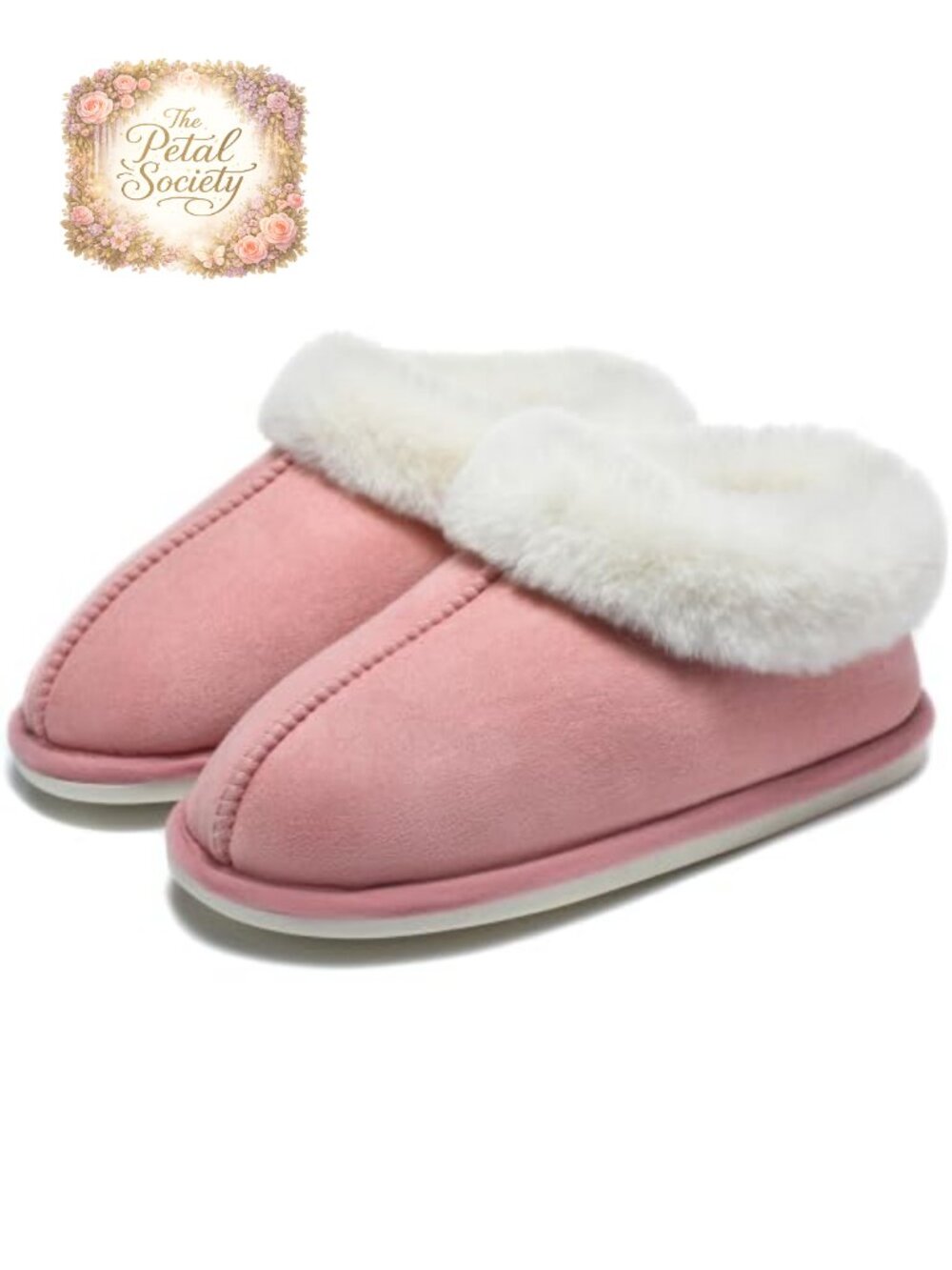 Womens Memory Foam Slippers Suede Fleece Lined Anti-Skid House Shoes